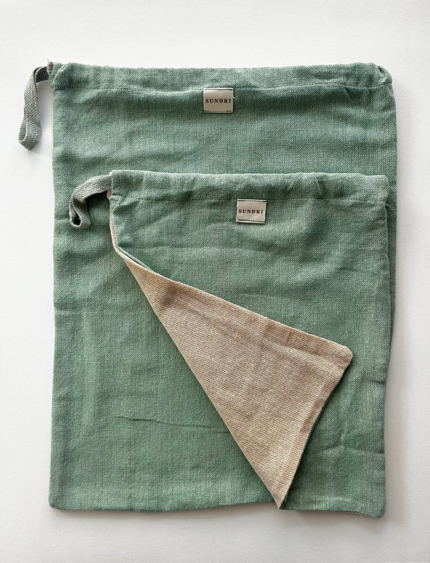 Hemp WIP Bag Sage/Raw - LARGE