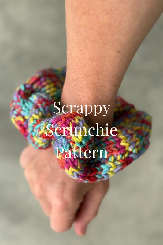 Scrappy Scrunchie - Free Knitting Pattern