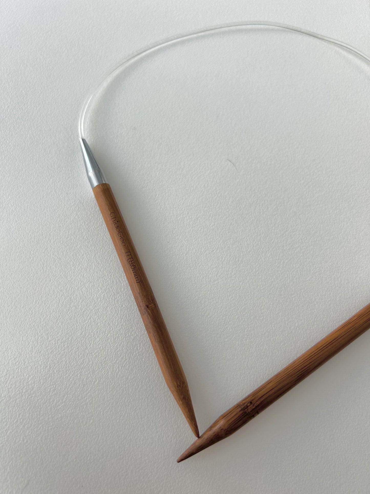 Fixed Bamboo Circular Needles - 8mm (60cm)