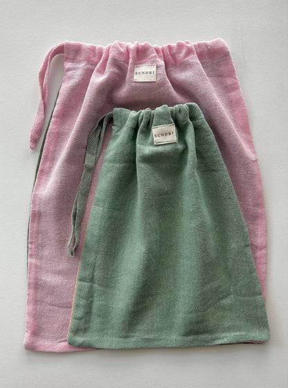 Hemp WIP Bag Sage/Raw - SMALL