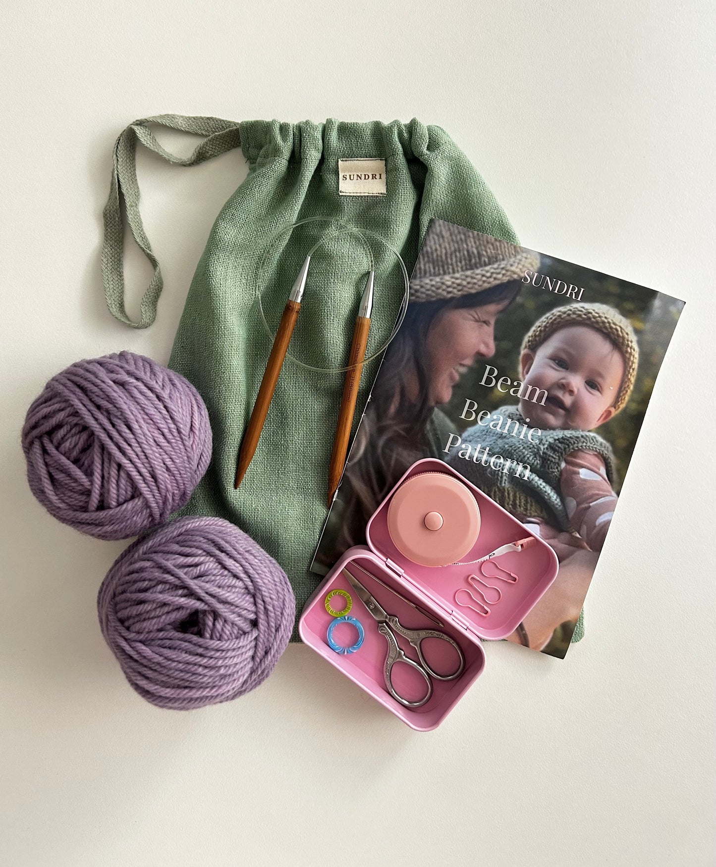 Knit Your First Beam Beanie Beginner Course + Kit