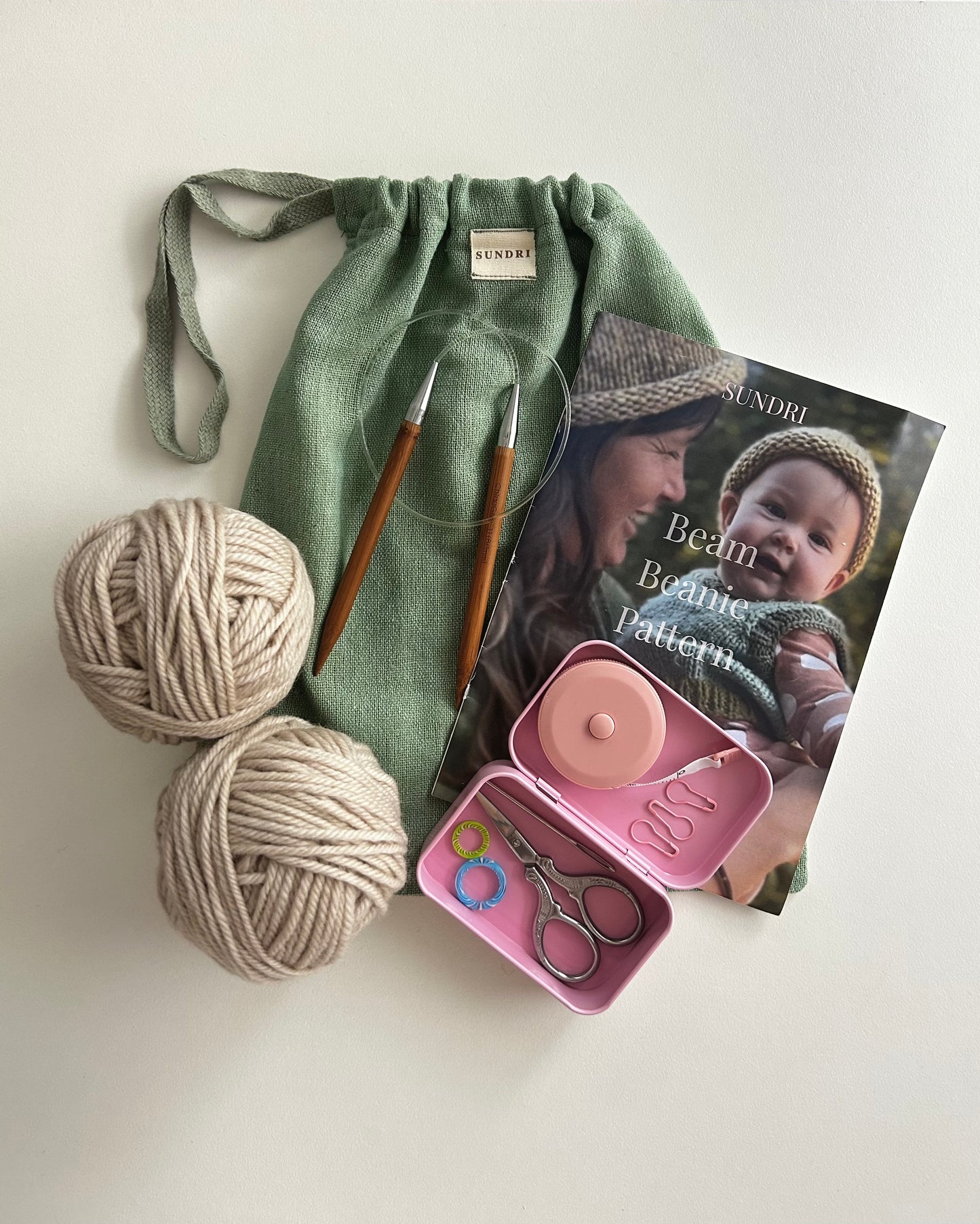 Knit Your First Beam Beanie Beginner Course + Kit