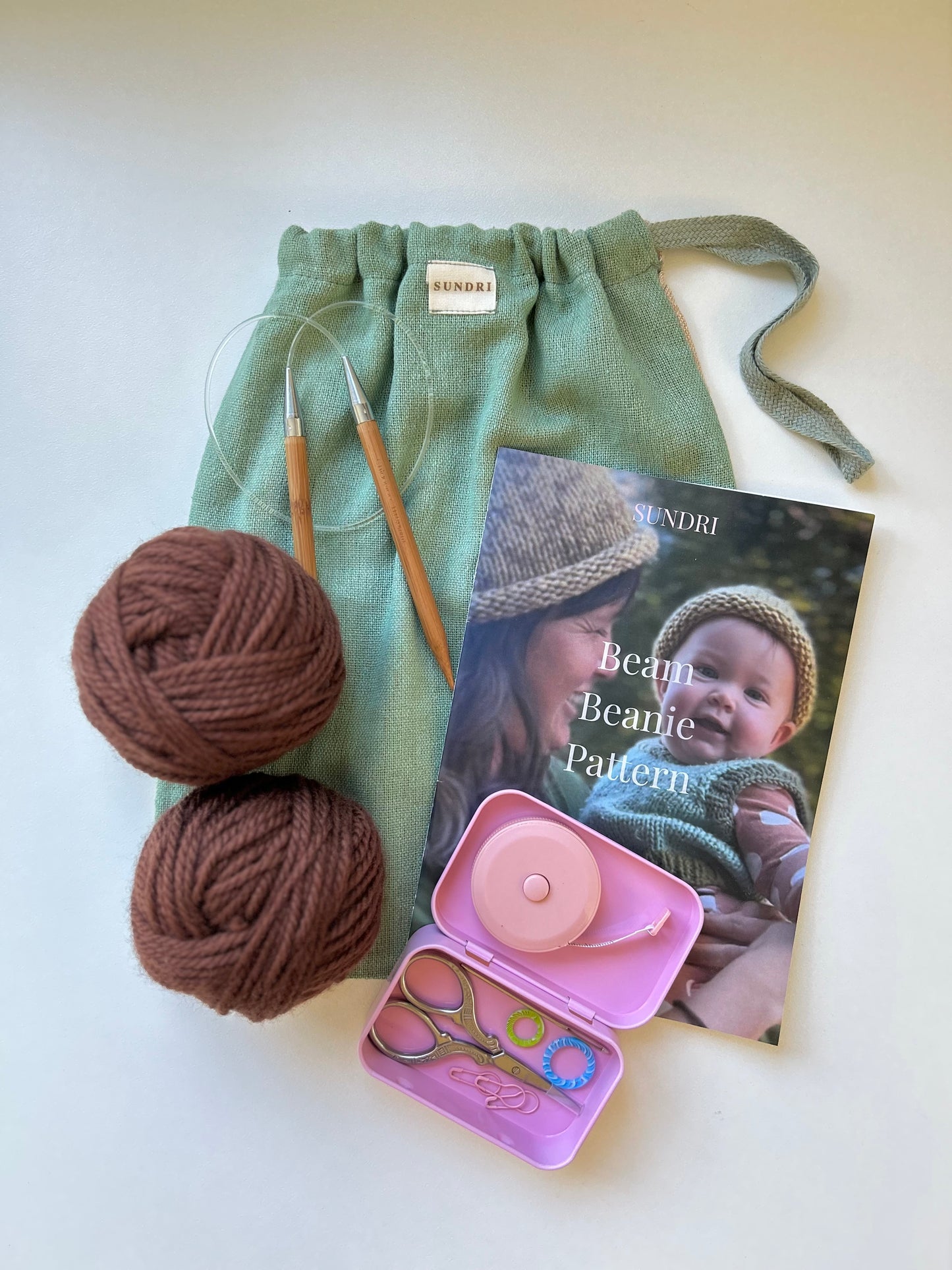 Knit Your First Beam Beanie Beginner Course + Kit