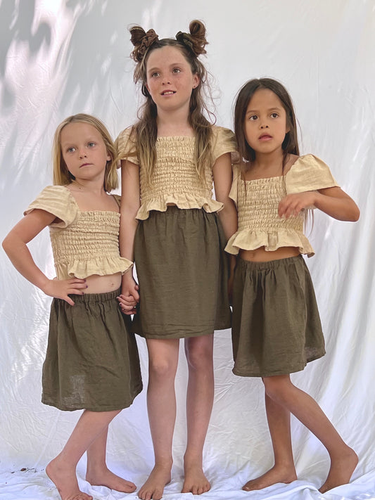 FAIRY TRAIL SKIRT SAMPLE - DARK GREEN