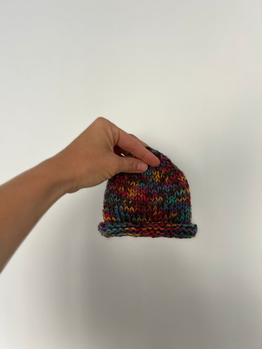 Beam Beanie - Earthy Rainbows (size 0-3months)