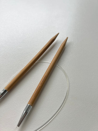 Fixed Bamboo Circular Needles - 6mm (100cm)