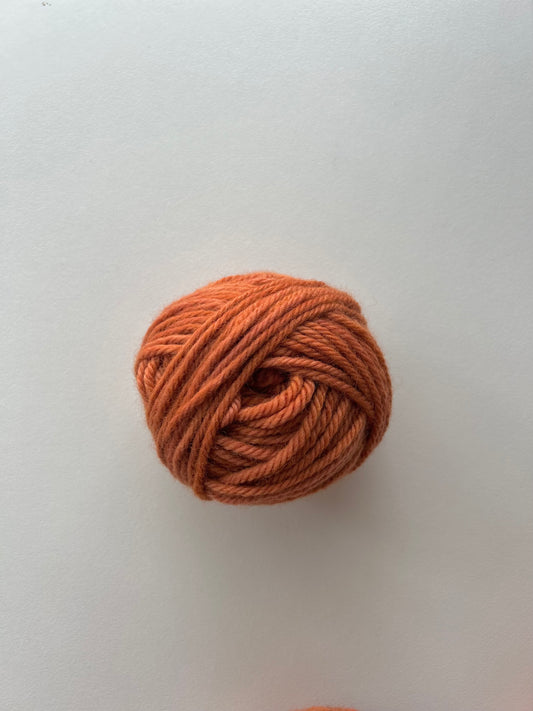 100% Hand Dyed Wool - Pumpkin
