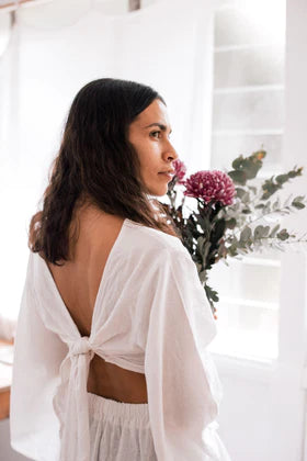 GAIA FLARE TOP - WHITE