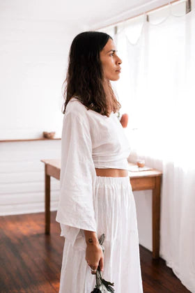 GAIA FLARE TOP - WHITE