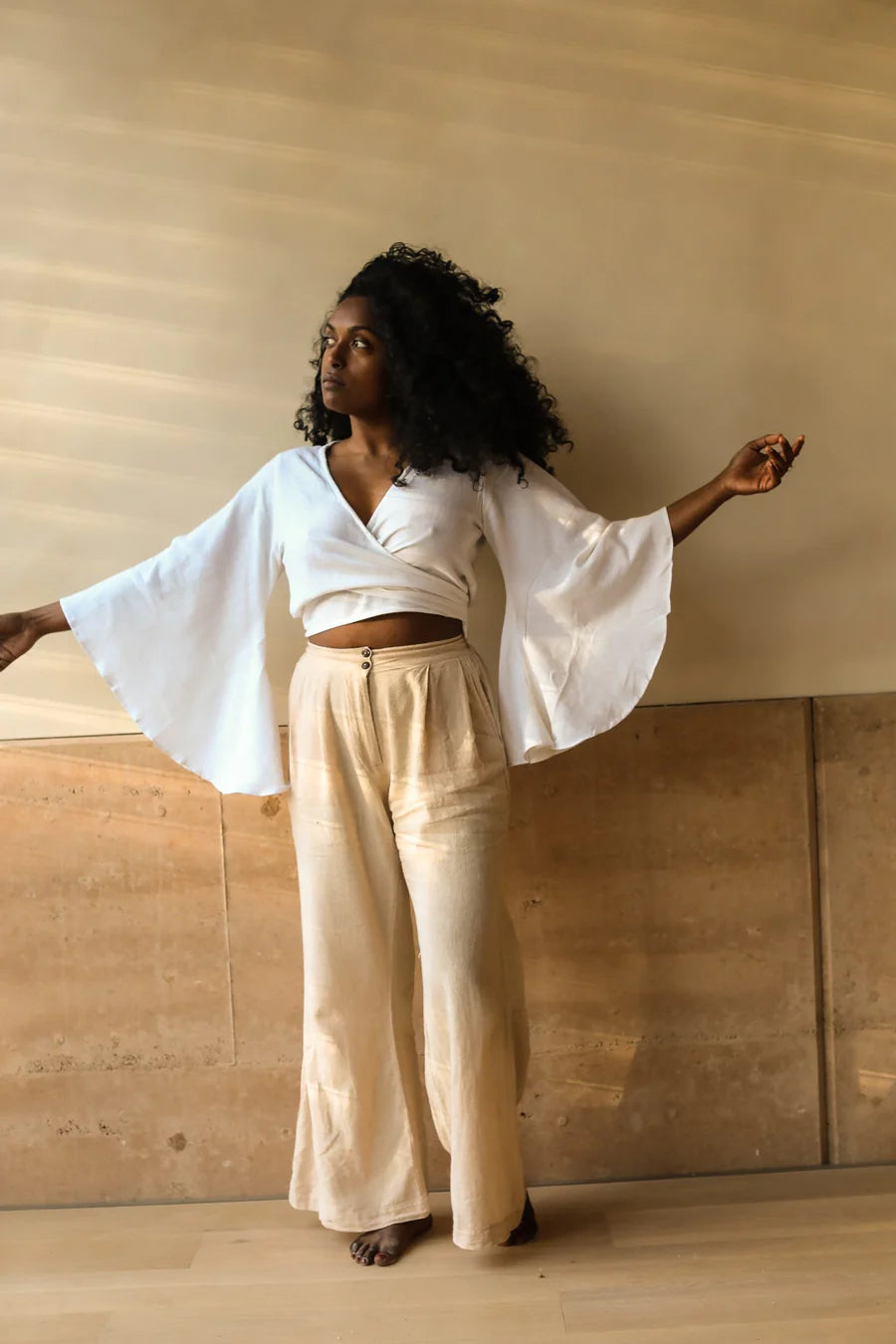 GAIA FLARE TOP - WHITE